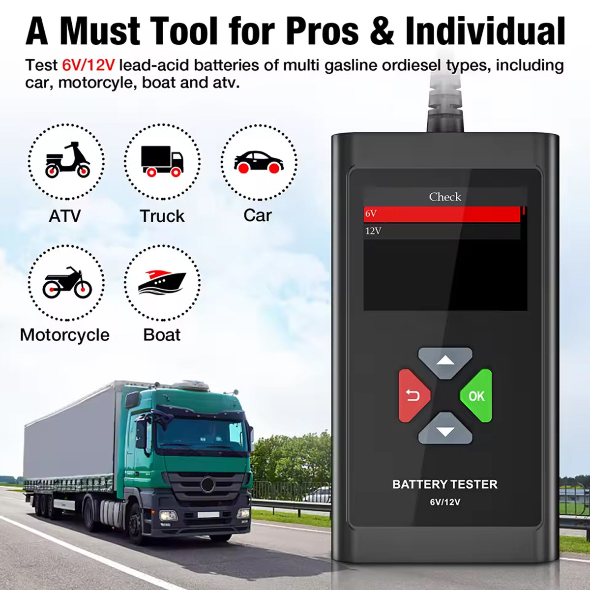 BatVoltix 12v Battery Tester