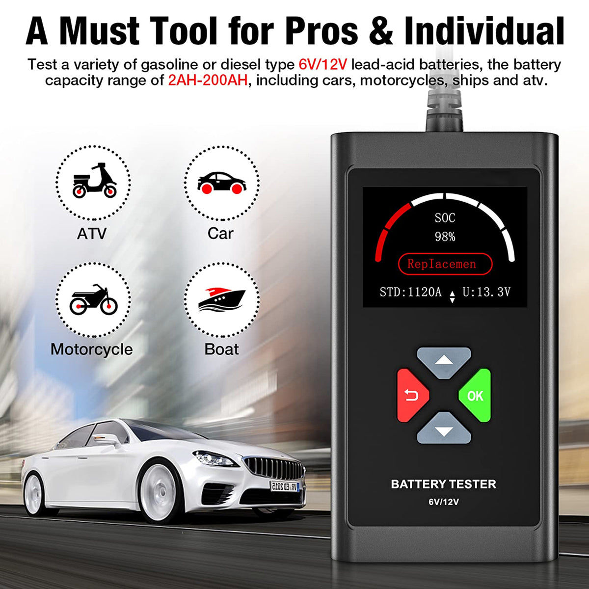 BatVoltix 12v Battery Tester