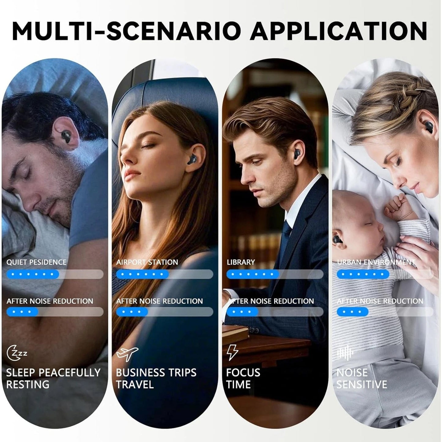 HuziNite Noise Cancelling Earplugs for Sleeping