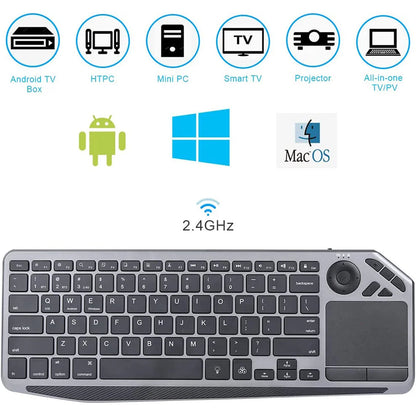 PixelKibo Wireless Multi-Device Keyboard with Precision Touchpad